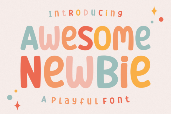 Awesome Newbie: The Playful Display Font for Creative Projects