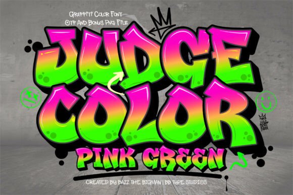 Judge Color Pink Green: The Graffiti Font That Commands Attention