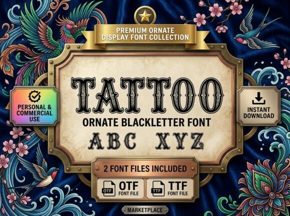 Tattoo: A Blackletter Typeface with West Coast Soul