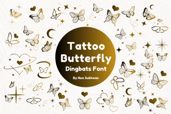 Tattoo Butterfly: A Sketch-Style Font for Creative Expression