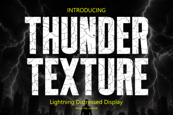 Thunder Texture: A Distressed Font for Bold Visuals