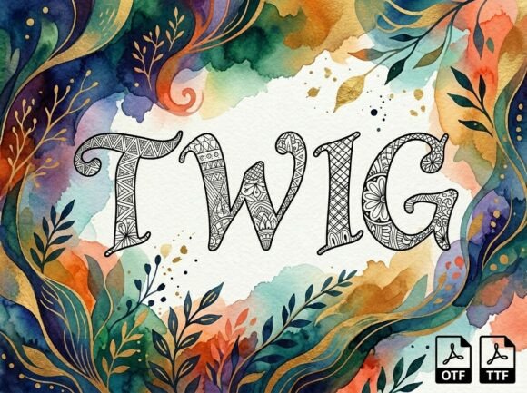 Twig: A Mandala-Style Font for Mindful Branding